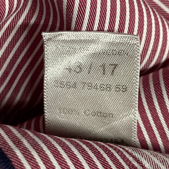 Eton Contemporary Men's Striped Red Shirt Size 43/17 - Picture 8 of 10